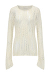 SWAYING/KNIT wool hollow pullover SW23AW1T46 white